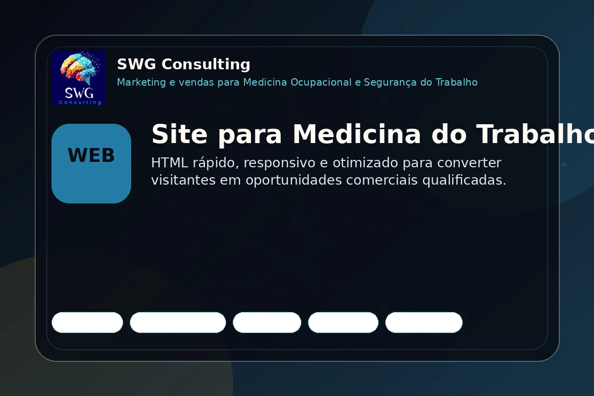 Desenvolvimento de site para medicina do trabalho, clínica ocupacional e empresa de segurança do trabalho com SEO técnico