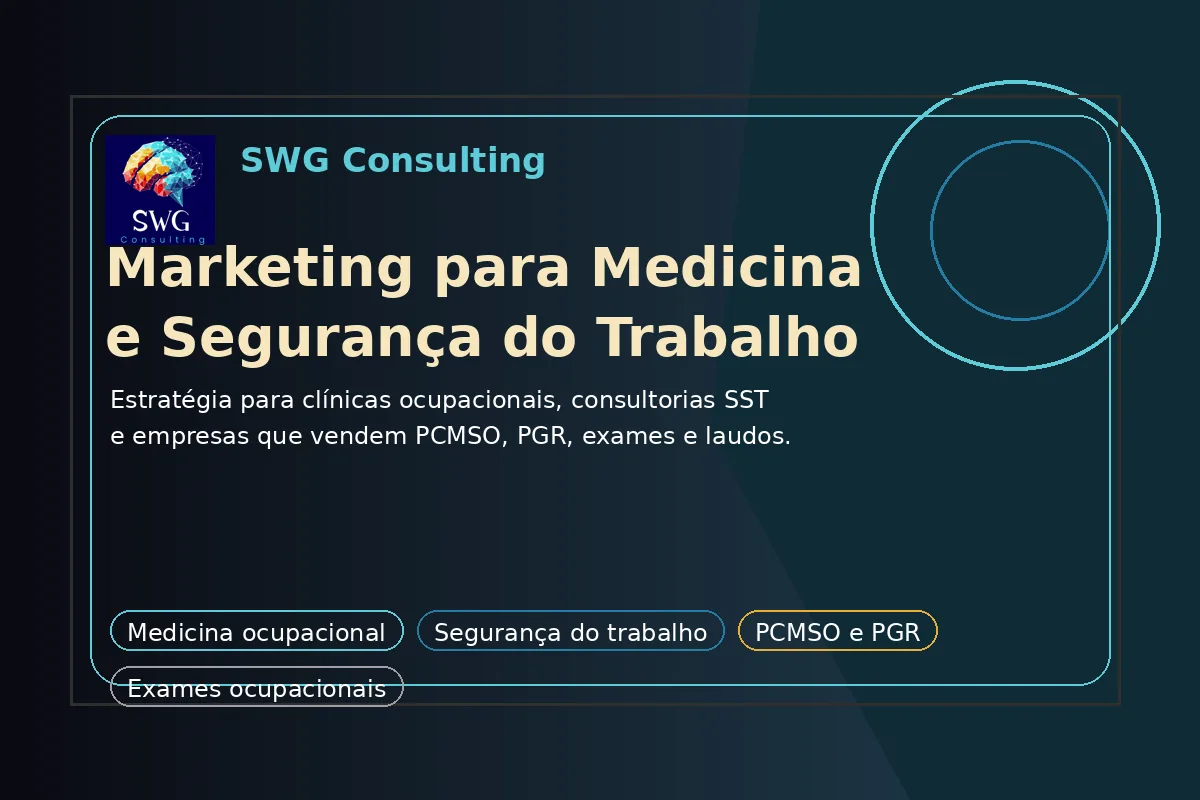 Marketing para medicina ocupacional e segurança do trabalho com SEO, AEO, GEO, Google Ads, CRM e prospecção B2B