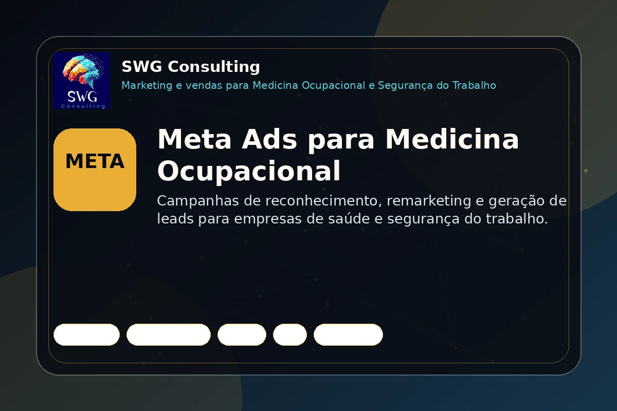 Meta Ads para medicina ocupacional e segurança do trabalho gerar demanda, remarketing e leads B2B